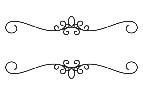Black and White Scroll Graphics for Modern Branding