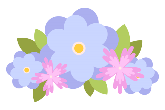 Blue Flowers for Branding