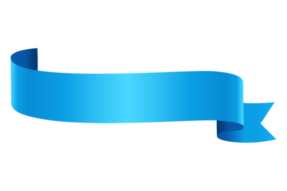 Blue Silk Ribbon Banner for Creative Design