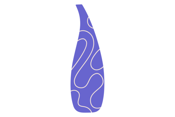 Blue Vase for Modern Design Graphics