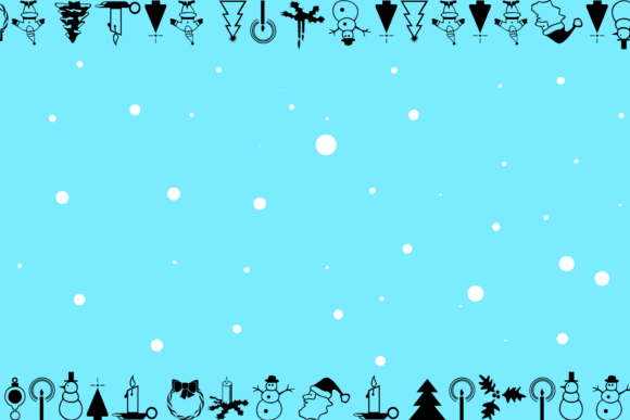 Christmas Blue Background and Decorative Graphics