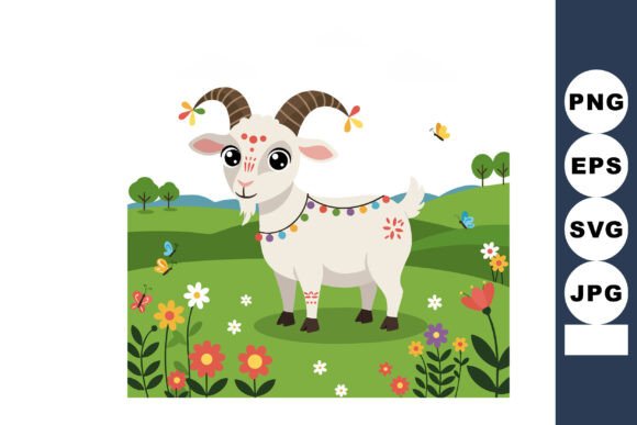 Cute Goat Graphics for Handmade Creators