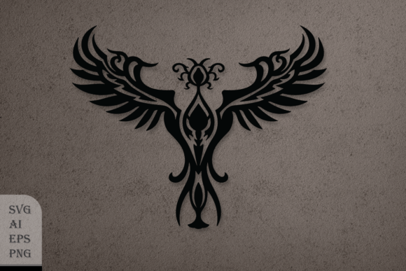 Decorative Bird Tattoo Graphics for Editorial and Web Use