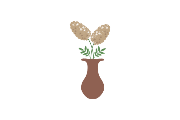 Decorative Cotton Flower Plant Graphics for Modern Editorial Design