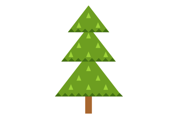 Decorative Evegreen Tree Graphics for Digital Selling