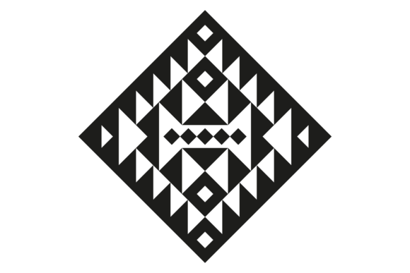 Decorative Geometric Black Tattoo Graphics for Crafting