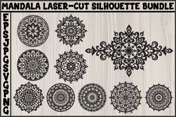 Decorative Mandala Silhouettes: Premium Graphics & Illustrations