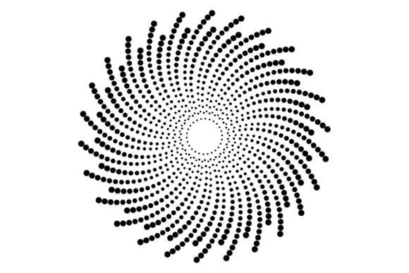 Dot Radial Pattern Graphics for Modern Editorial Design