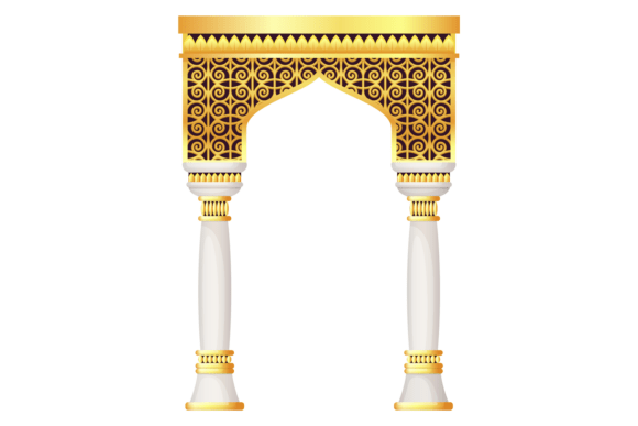 Golden Ornate Arch for Digital Creators