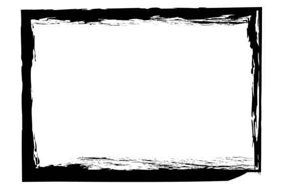 Ink Brush Border: Grunge Graphics & Illustrations