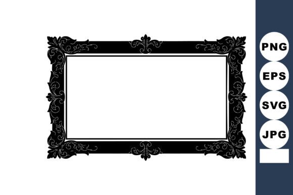 Ornate Vintage Frame Border Decorative D