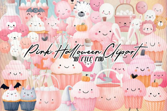 Pink Cute Halloween Graphics for Handmade Creators