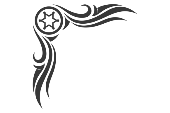 Sheriff Star Corner: Retro Graphics & Illustrations