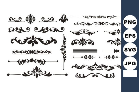 Vintage Ornamental Decorative Borders Graphics