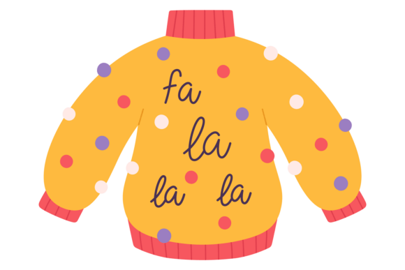 Wool Sweater with Decorative Christmas F