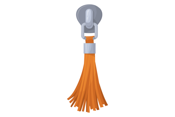 Zip Puller with Decorative Tassel Graphics